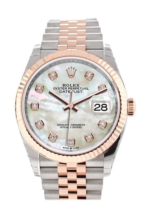 diamon rolex two tone white and rose|Rolex datejust price.